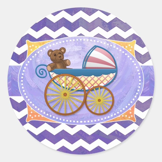 Blueberry Smear Baby Stuff Runder Aufkleber (Vorderseite)