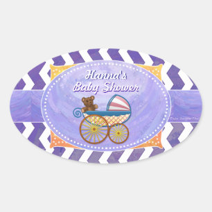 Blueberry Smear Custom Baby Shockaufkleber Ovaler Aufkleber