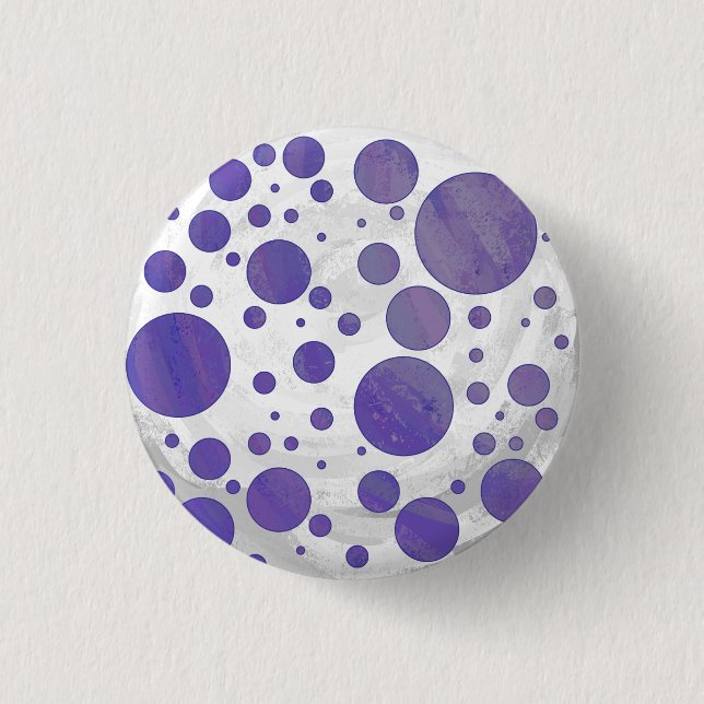 Blueberry Smear Polka Dot Button (Vorderseite)