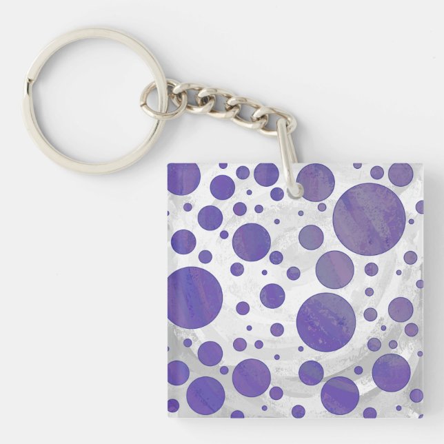 Blueberry Smear Polka Dot Schlüsselanhänger (Vorderseite)
