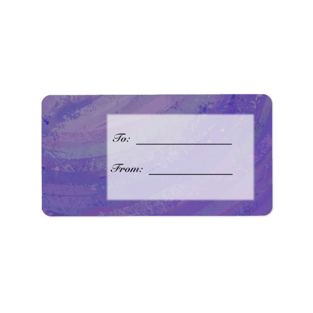 Blueberry Smear und Black Monogram Adressaufkleber (Vorne)