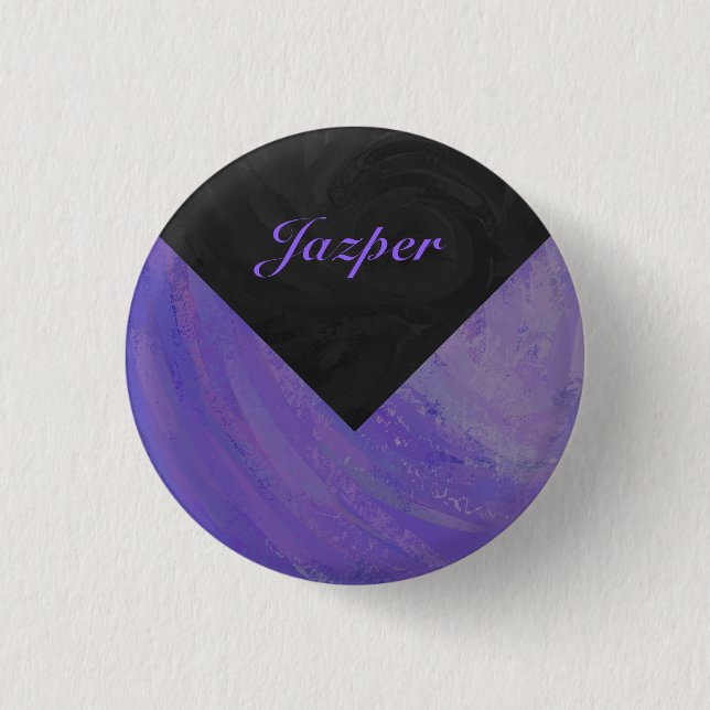 Blueberry Smear und Black Monogram Button (Vorderseite)
