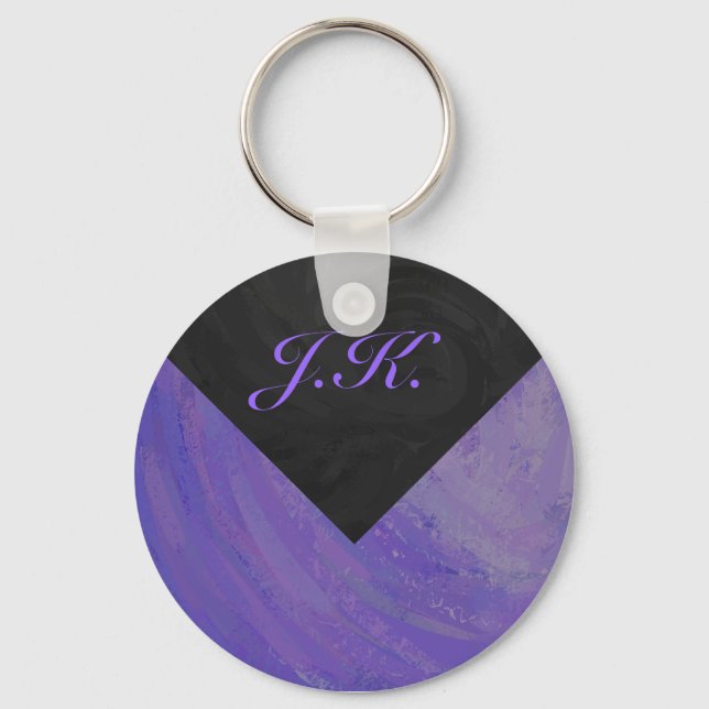 Blueberry Smear und Black Monogram Schlüsselanhänger (Vorderseite)