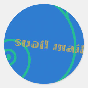 Blueberry Snail Mail Runder Aufkleber