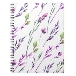Blueberry Stems Watercolor Spiral Notebook Notizblock