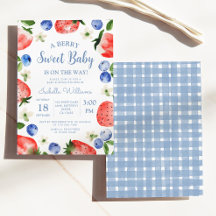 Blueberry Strawberry Berry Sweet Baby Dusche