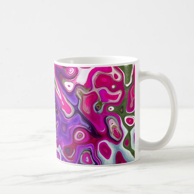 Blueberry Swirl White Stein Kaffeetasse (Rechts)