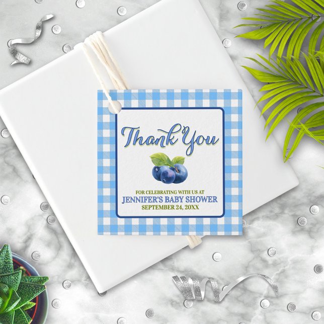 Blueberry Theme Baby Dusche Vielen Dank Geschenkanhänger (Von Creator hochgeladen)