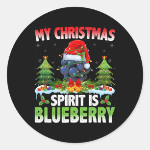 Blueberry Trading Weihnachtsmannmütze - Weihnachts Runder Aufkleber