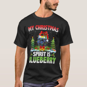 Blueberry Tragen Weihnachtsmannmütze Weihnachtsgei T-Shirt