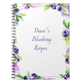 Blueberry-Wasserfarbe Notizblock