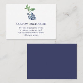 Blueberry Watercolor-Umschließungskarte Visitenkarte