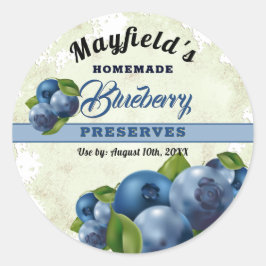 Blueberryberry Fruchtkonservierung | Jam Jar Label Runder Aufkleber