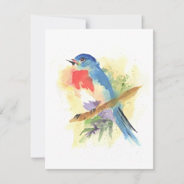 Bluebird #3 Jedem Anlass-Merkkarte Dankeskarte (Vorderseite)