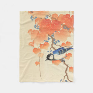 Bluebird auf einem Paulownia Tree Fleecedecke