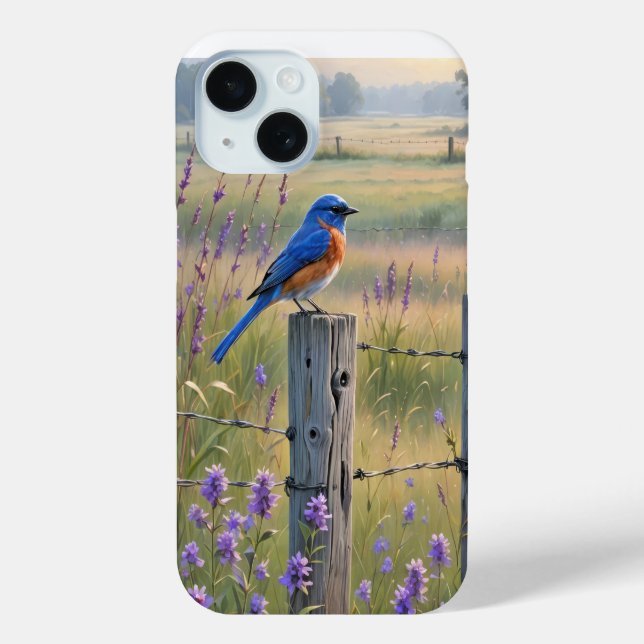 Bluebird auf einem Zaunpfosten Case-Mate iPhone Hülle (Rückseite)