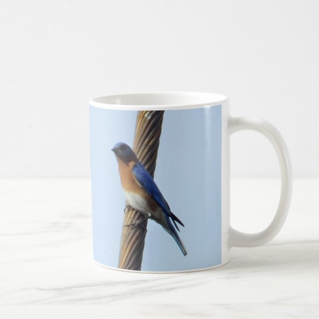 Bluebird auf einer Draht-Tasse Kaffeetasse (Rechts)