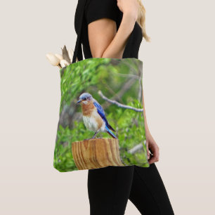 Bluebird auf Zaun Tasche