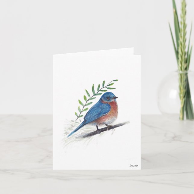 Bluebird Bird Art Card Karte (Vorderseite)