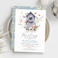 Bluebird Birdhouse Wildblumen Nesting Party