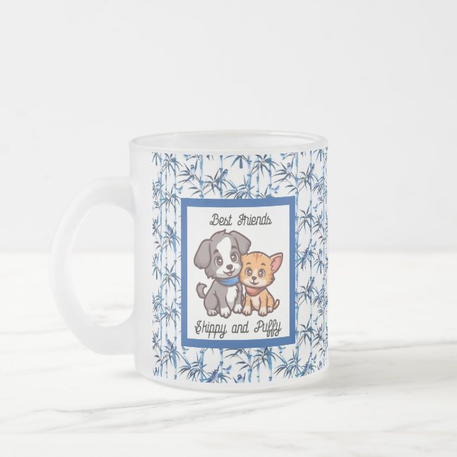 Bluebird Bliss Tasse: Erstellen Sie Ihre einzigart Mattglastasse (Links)