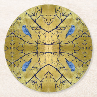 Bluebird Coasters Runder Pappuntersetzer