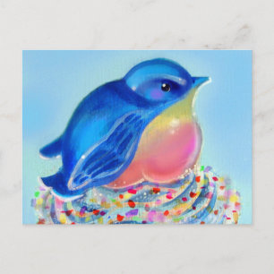 Bluebird Cupcake Überraschung Postkarte