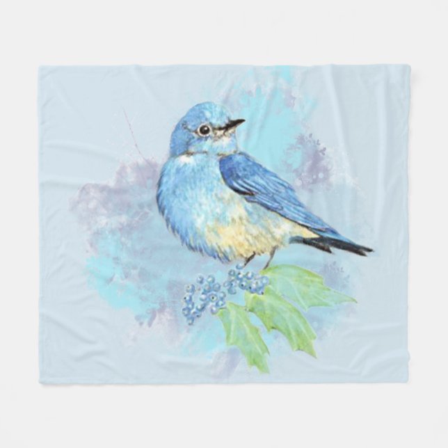 Bluebird Garden Fleecedecke (Vorderseite (Horizontal))
