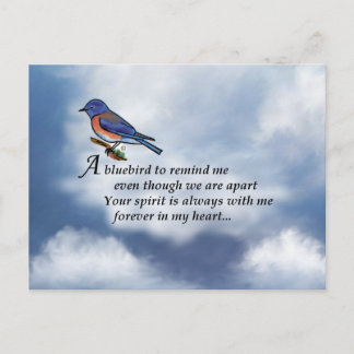 Bluebird-Gedächtnisgedicht Postkarte