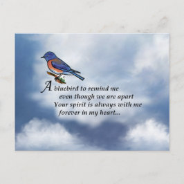Bluebird-Gedächtnisgedicht Postkarte