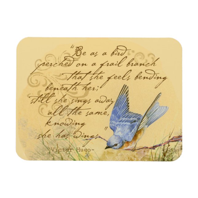 Bluebird-Gedicht Magnet (Horizontal)