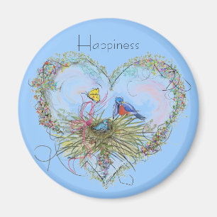 Bluebird Happy Magnet
