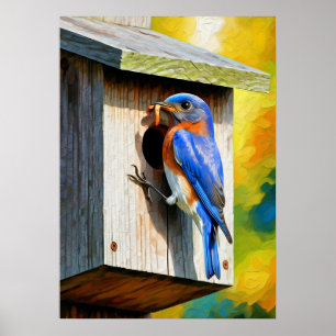 Bluebird Haven Füttre die Babys Poster
