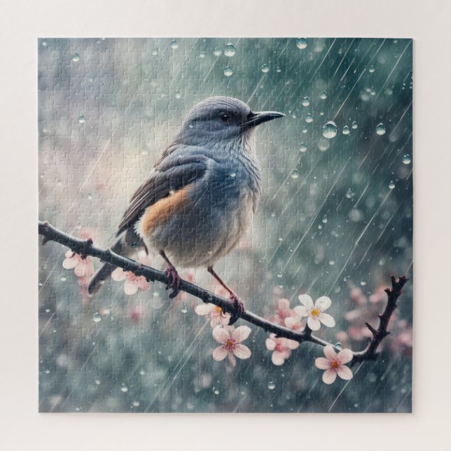Bluebird in einem Regenfenster (Vertikal)