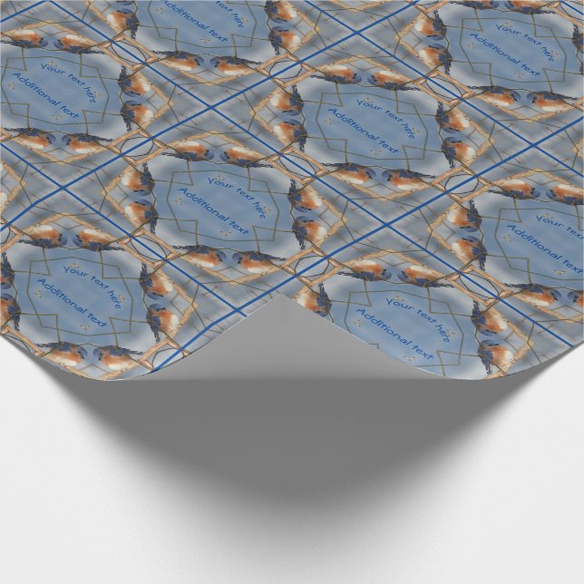 Bluebird Kaleidoskop Naturkunde Personalisiert Geschenkpapier (Ecke)