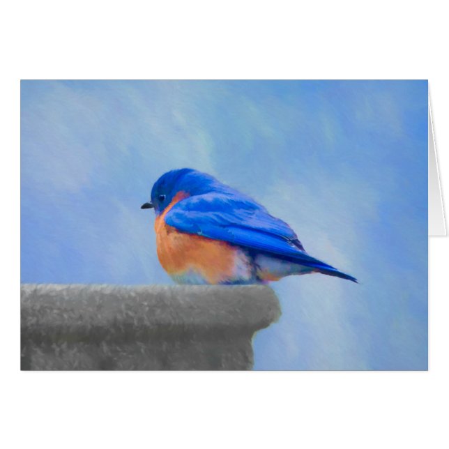 Bluebird-Malerei - Original Bird Art (Vorderseite (Horizontal))
