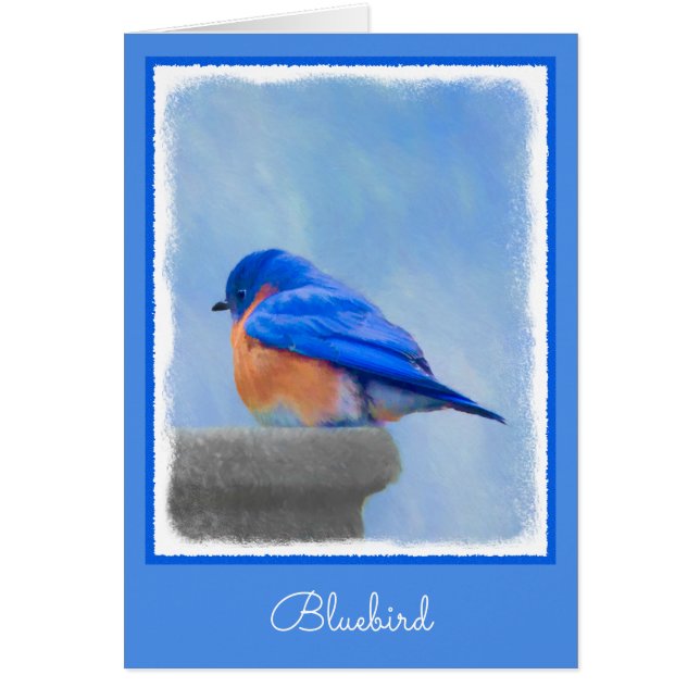 Bluebird-Malerei - Original Bird Art (Vorne)