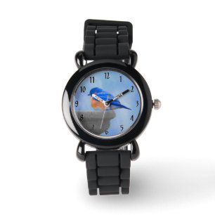 Bluebird-Malerei - Original Bird Art Armbanduhr