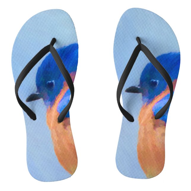 Bluebird-Malerei - Original Bird Art Flip Flops (Fußbett)