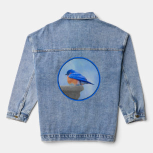 Bluebird-Malerei - Original Bird Art Jeansjacke