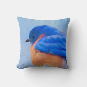 Bluebird-Malerei - Original Bird Art Kissen
