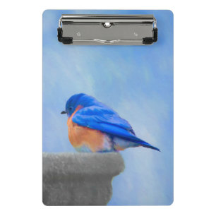 Bluebird-Malerei - Original Bird Art Mini Klemmbrett