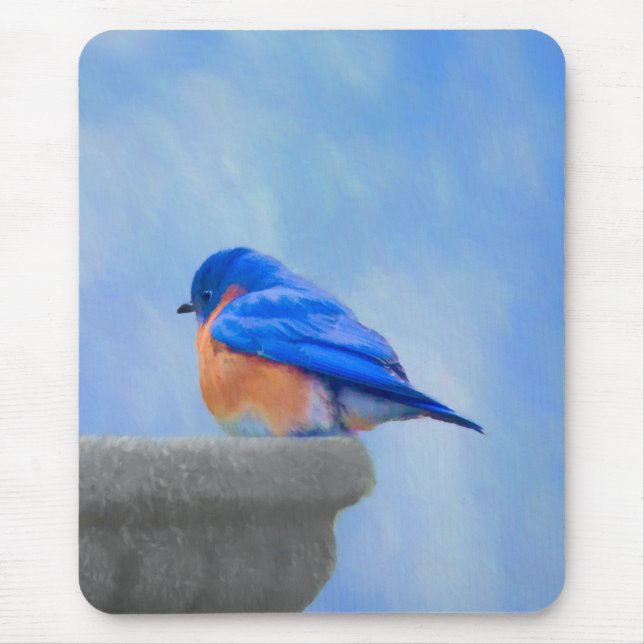 Bluebird-Malerei - Original Bird Art Mousepad (Vorne)