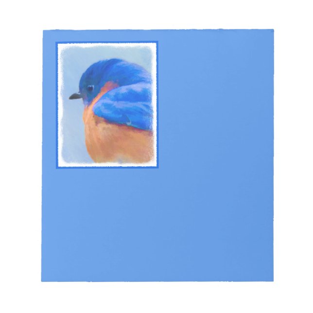 Bluebird-Malerei - Original Bird Art Notizblock (Vorderseite)