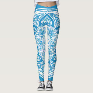 Bluebird Mandala Leggings