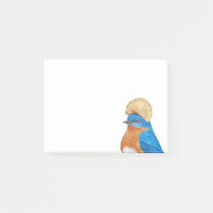 Bluebird mit Pierogo-Hut Post-it Klebezettel