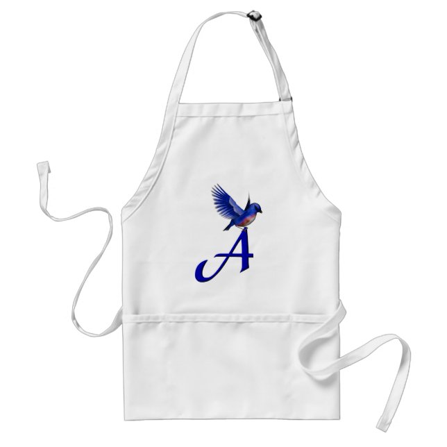 Bluebird Monogram Initial A Schürze (Vorne)