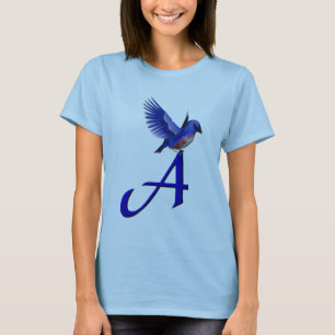 Bluebird Monogram Initial A T-Shirt