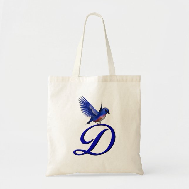Bluebird Monogram Initial D Tragetasche (Vorne)