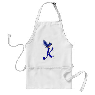 Bluebird Monogram Initial K Schürze